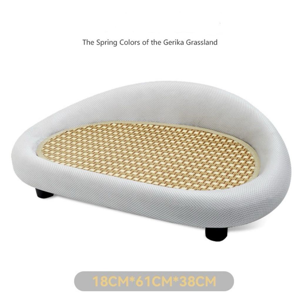 Linen Cat Scratcher Couch with Non-Slip Base
