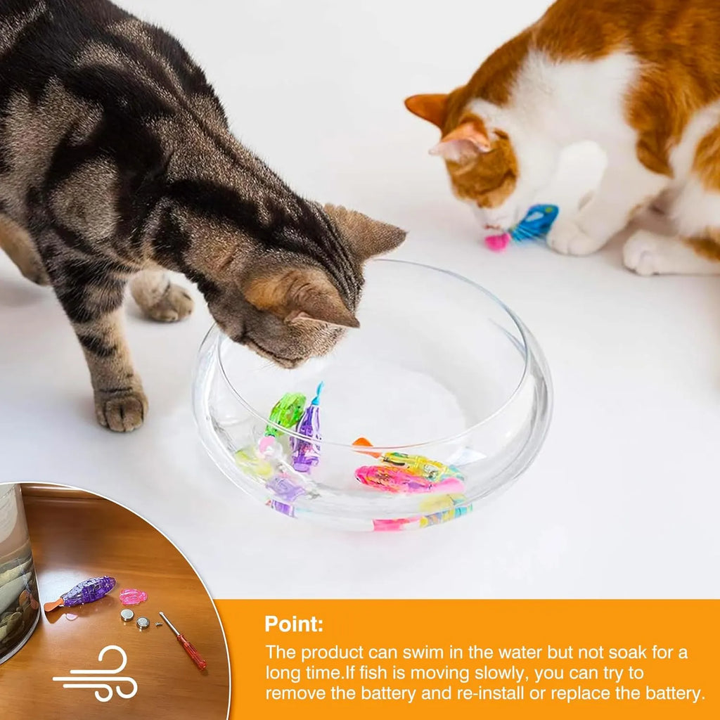 Swimming Robot Fish Pet Toys – 6-Piece Set