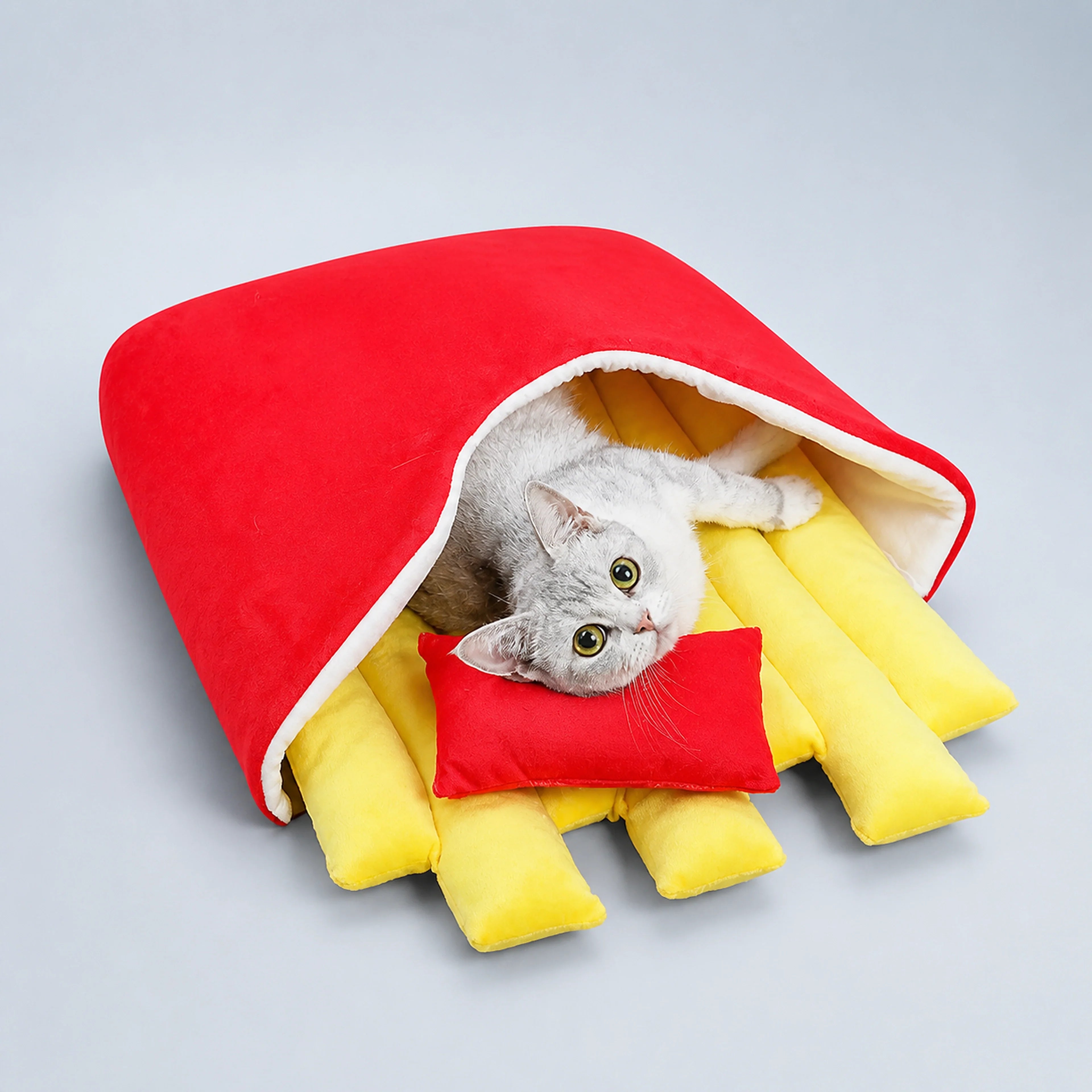 French Fries Cat Cave Bed – M or L | ALDERKIN