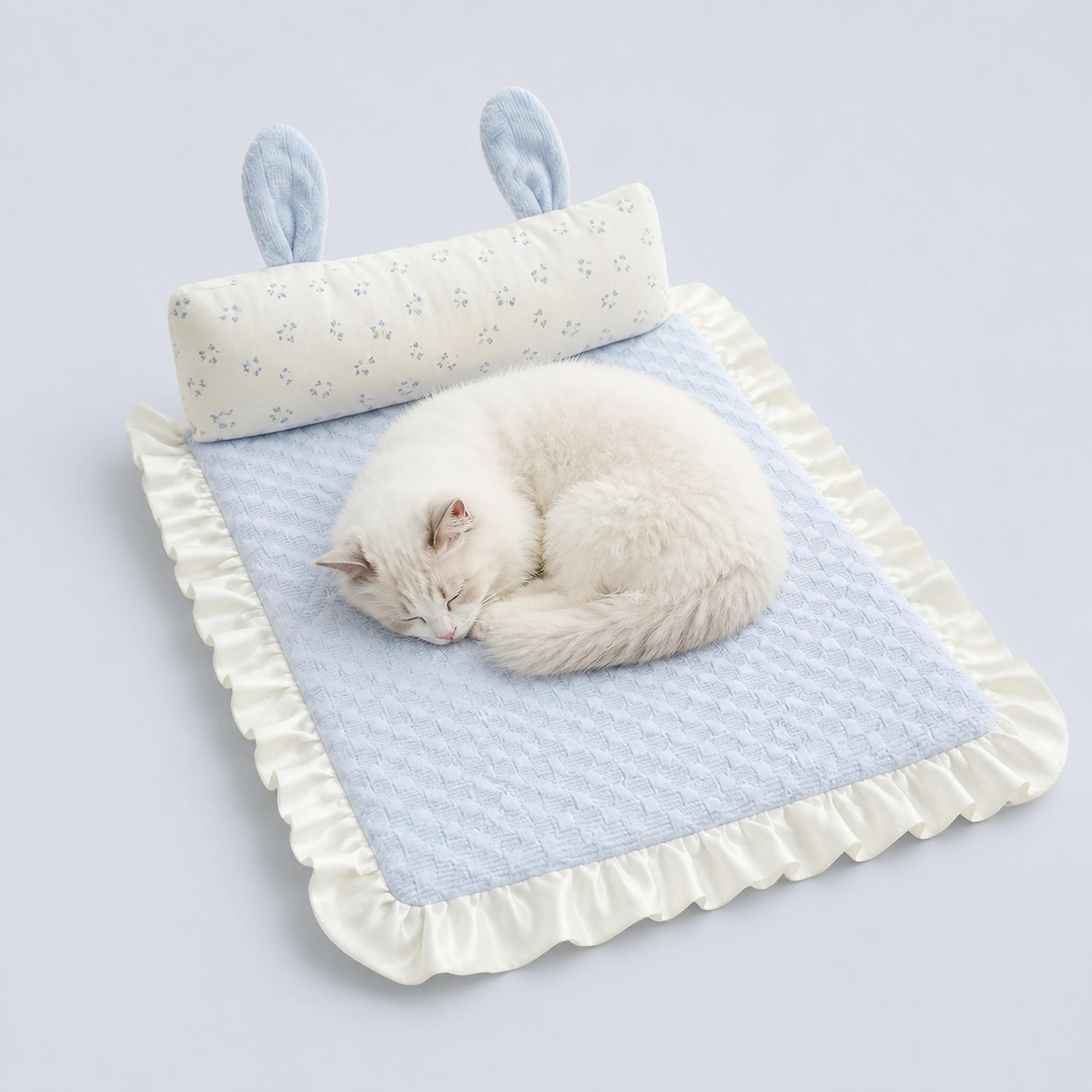 Ice-Silk Pet Cooling Mat with Pillow – 5 Styles | ALDERKIN