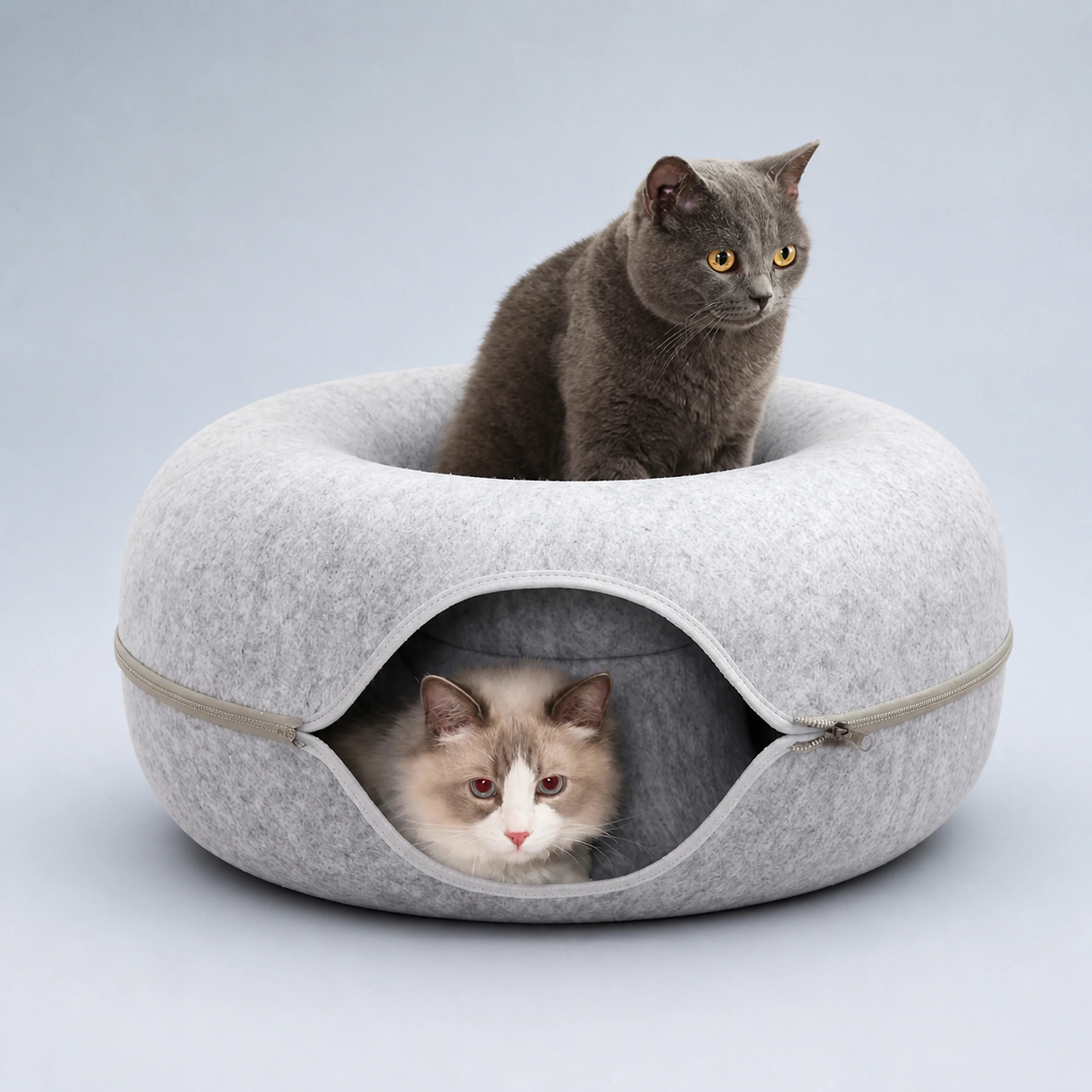 Indoor Cat Tunnel Bed – 2 Sizes & 2 Colors | ALDERKIN