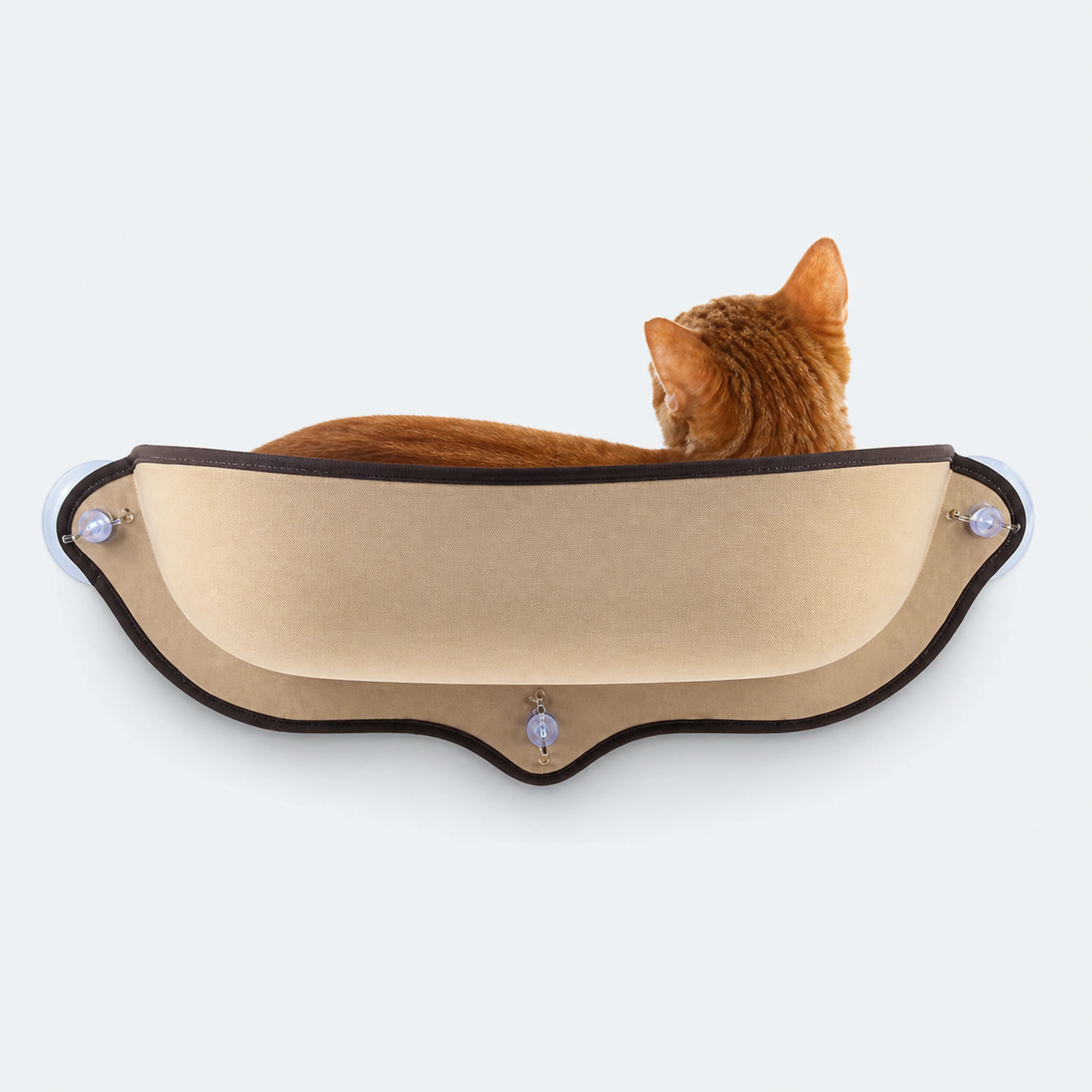 Khaki Car Window Perch Hammock for Pets | ALDERKIN