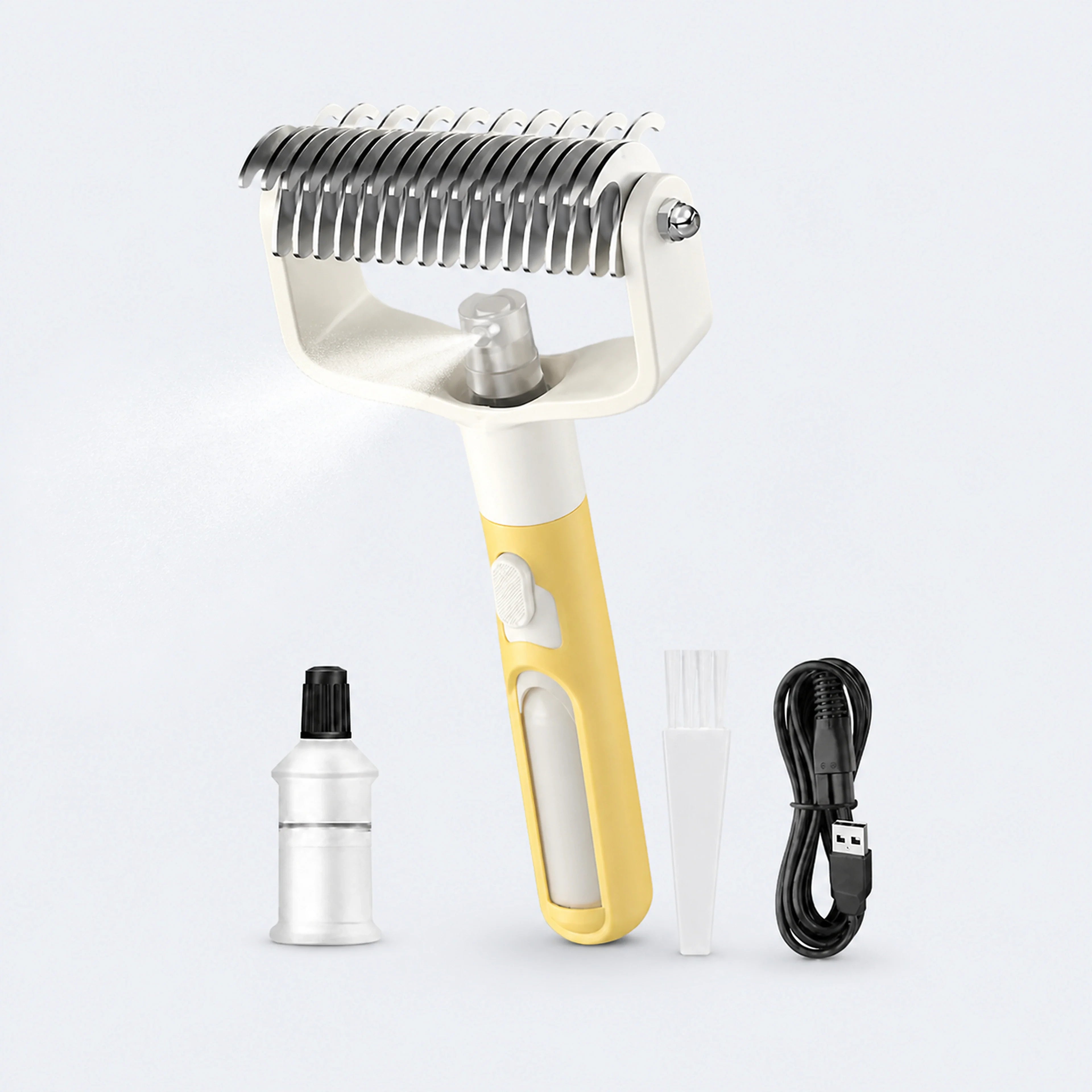 Pet Deshedding Comb with Mist Spray – 3 Colors | ALDERKIN