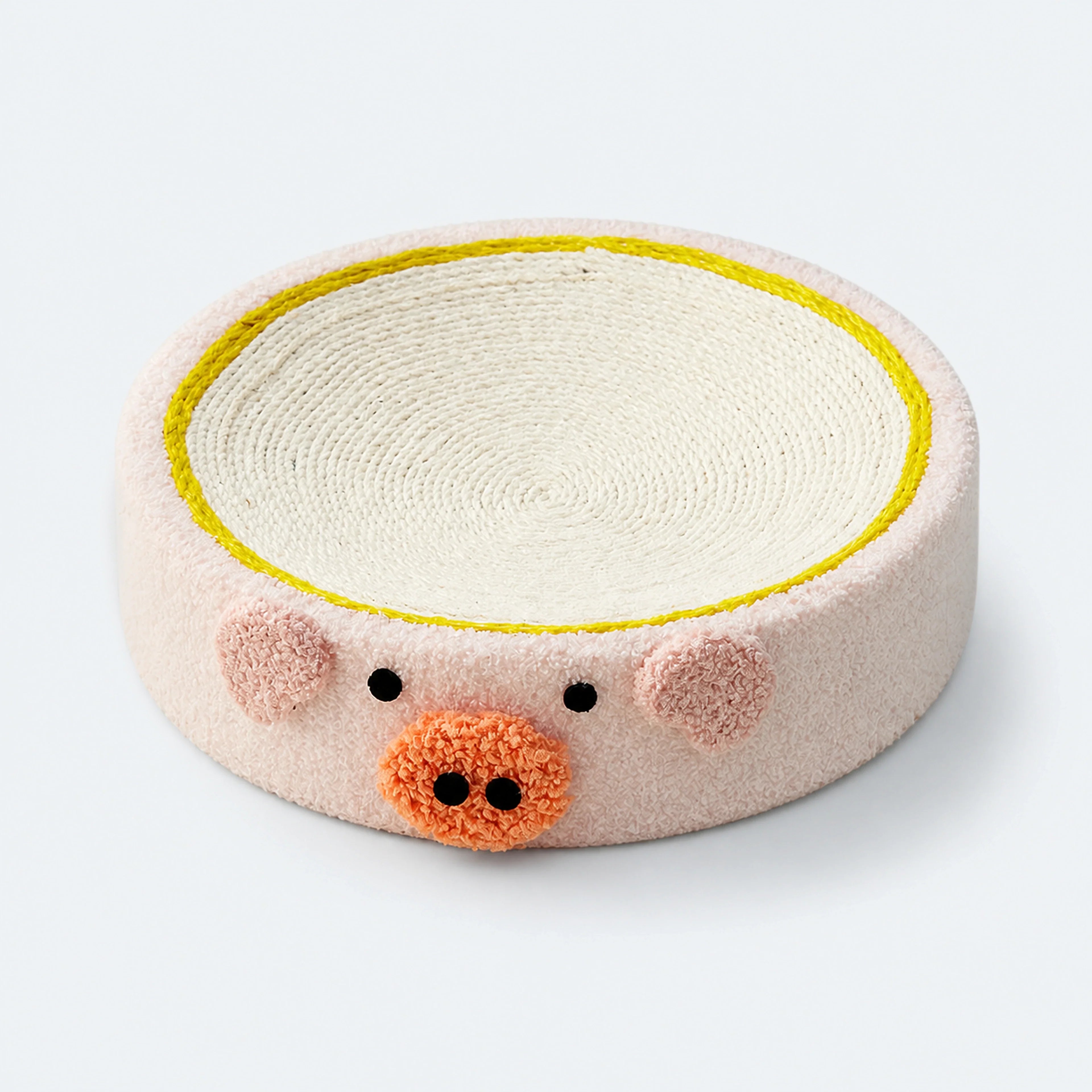 Plush Animal-Shaped Round Cat Scratcher Bed | ALDERKIN