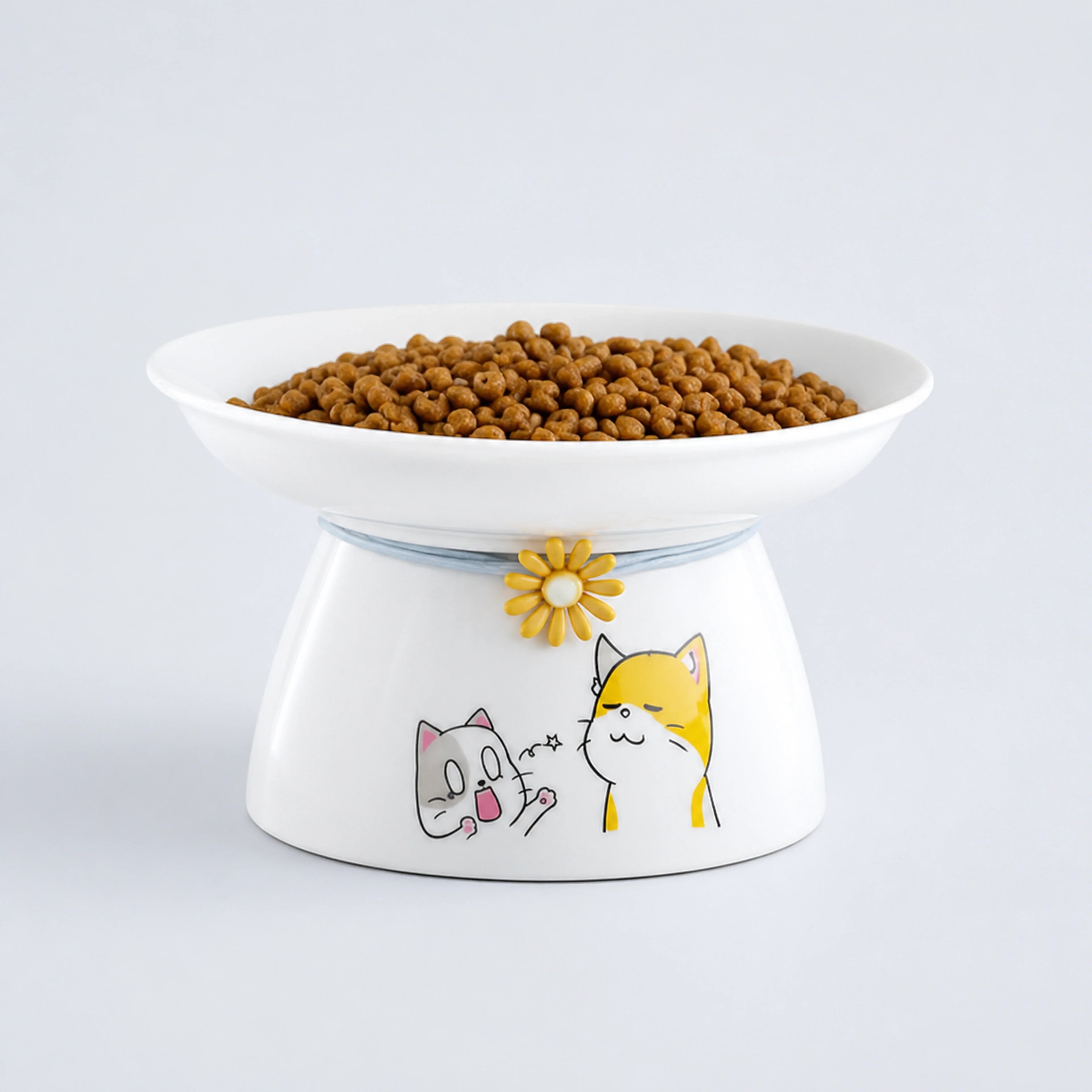 Raised Ceramic Cat Food & Water Bowls – Single or Set | ALDERKIN