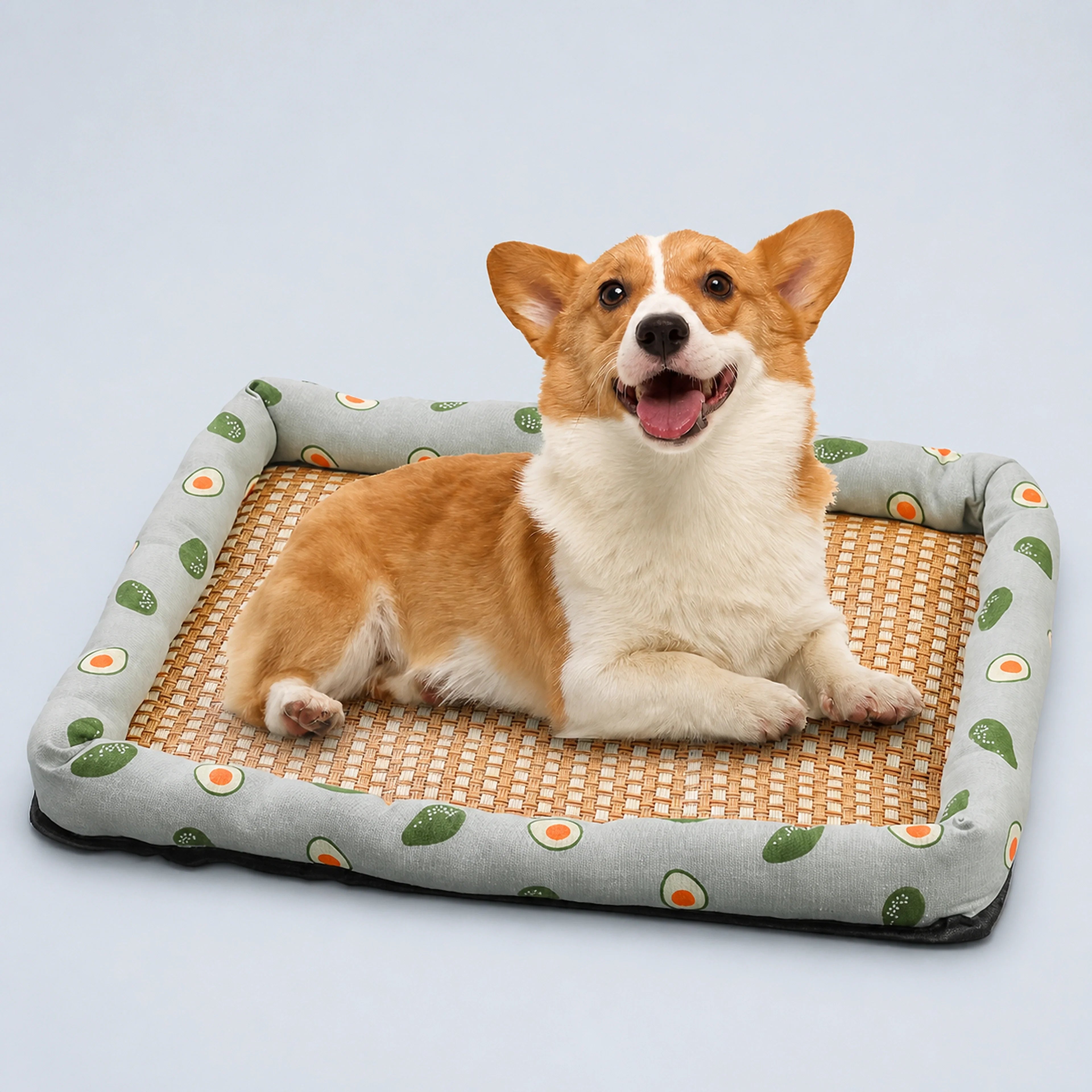 Rattan-Weave Pet Cooling Mat with Bolster – 5 Styles, 5 Sizes | ALDERKIN