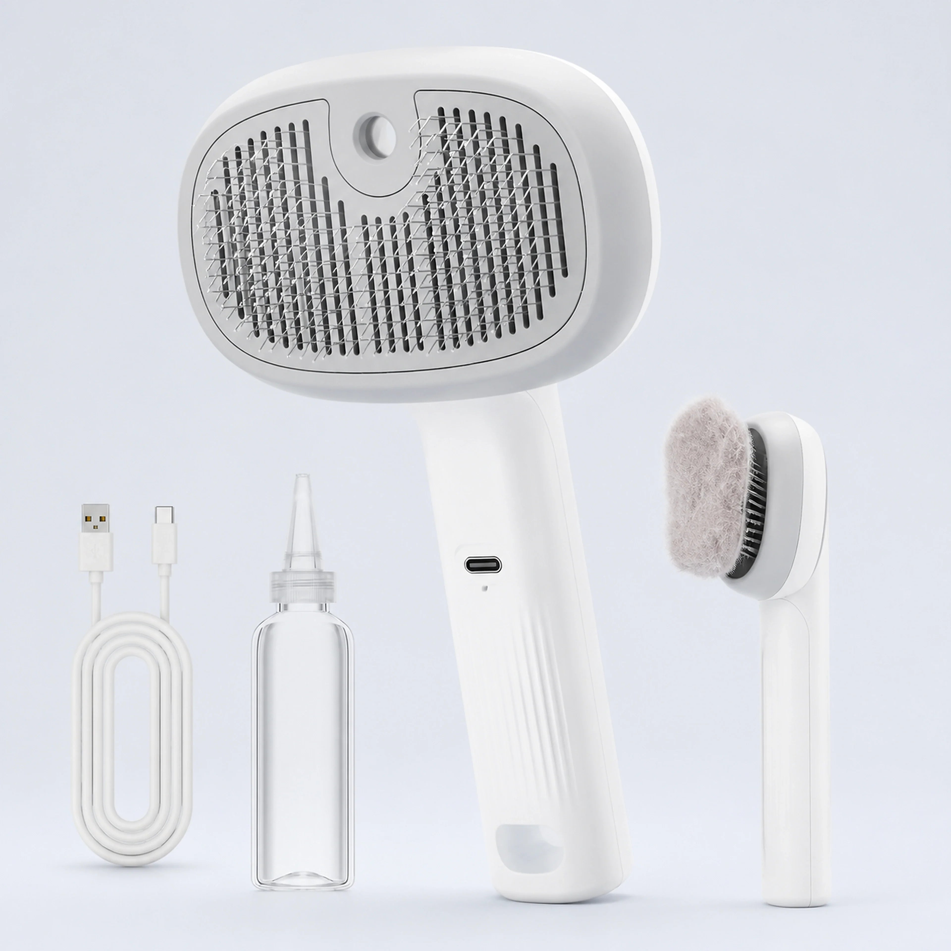 Rechargeable Cool-Mist Self-Cleaning Pet Brush – 2 Colors | ALDERKIN