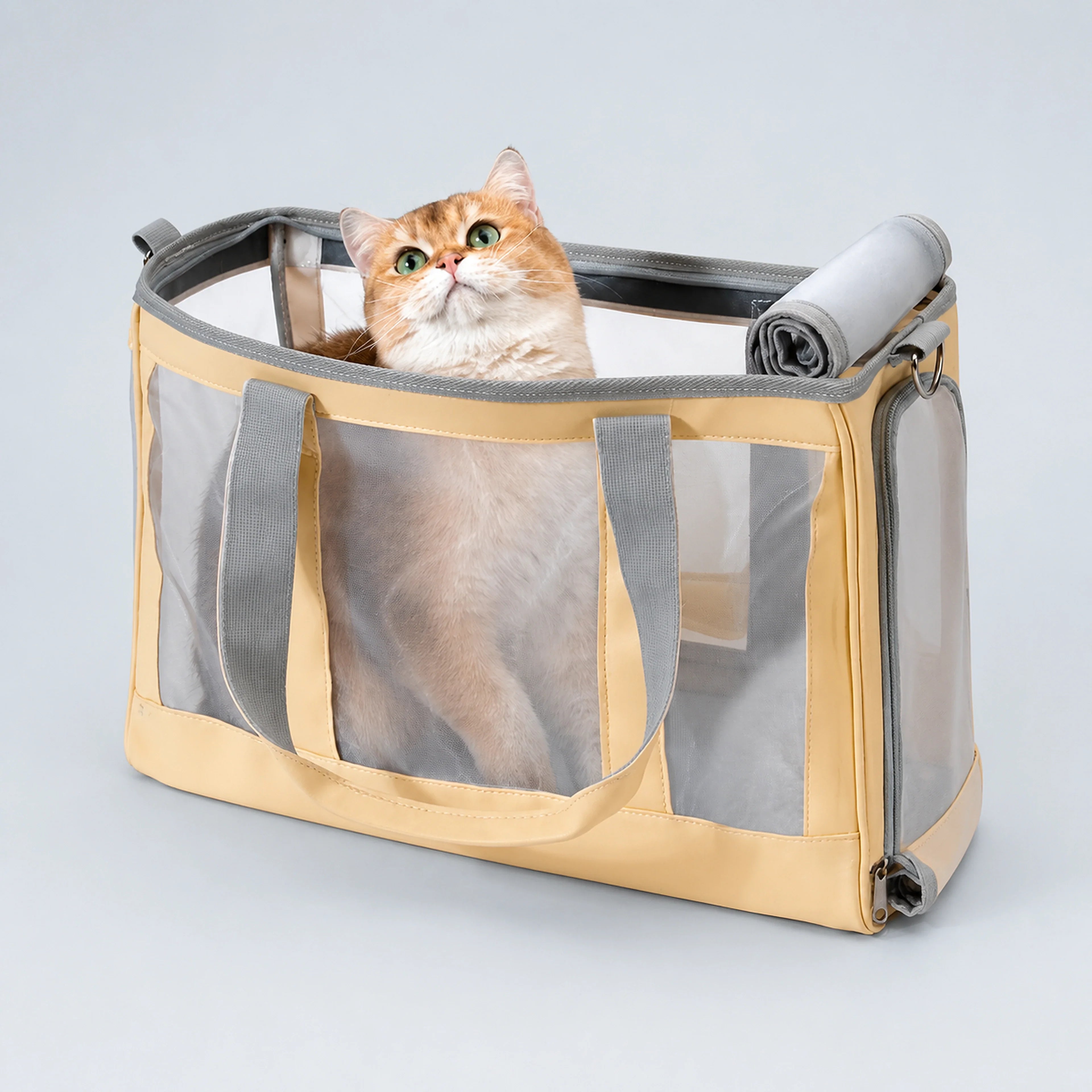 Roll-Up Mesh Pet Carrier Tote – 3 Colors | ALDERKIN