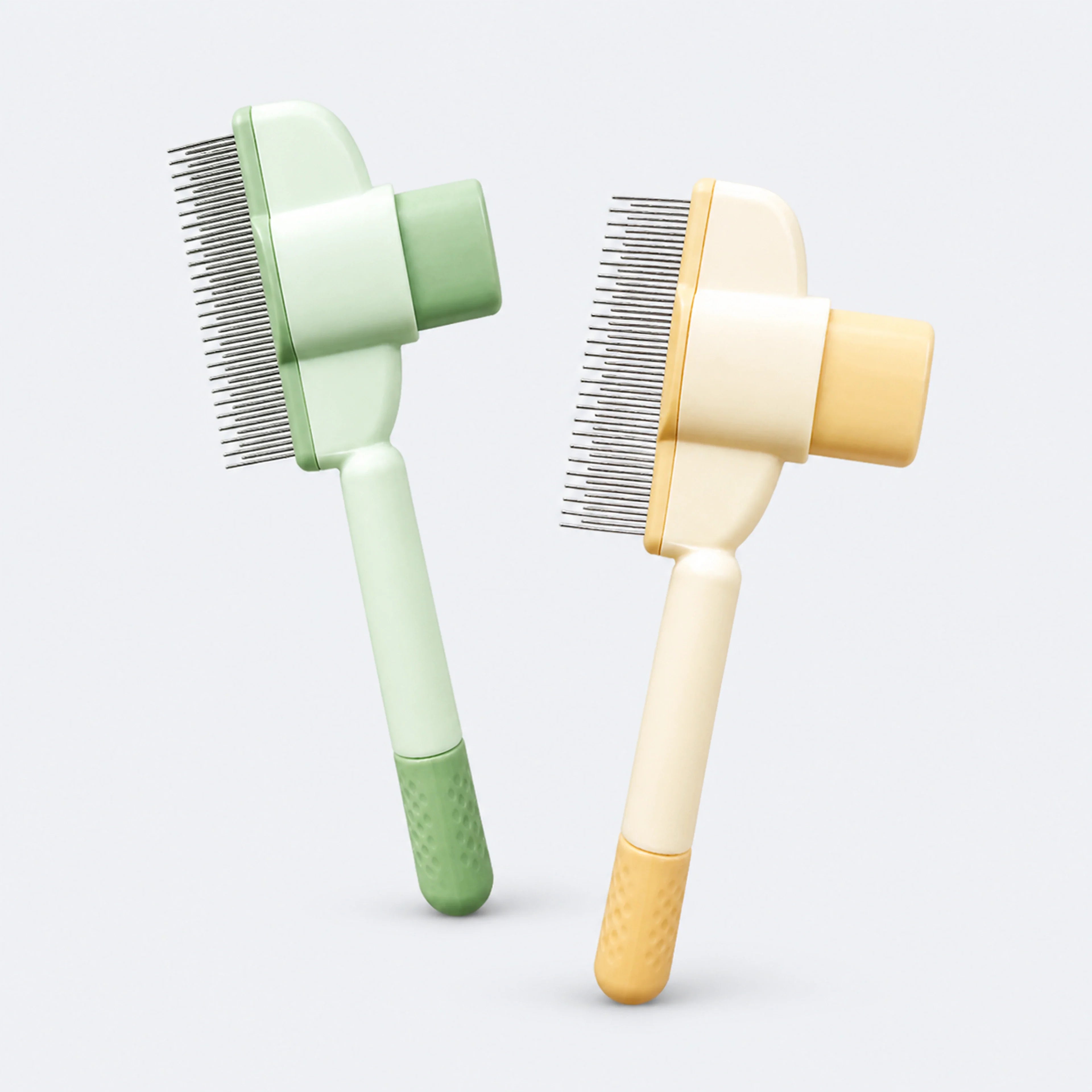 Self-Cleaning Fine-Pin Pet Grooming Brush – Single or 2-Piece Set | ALDERKIN