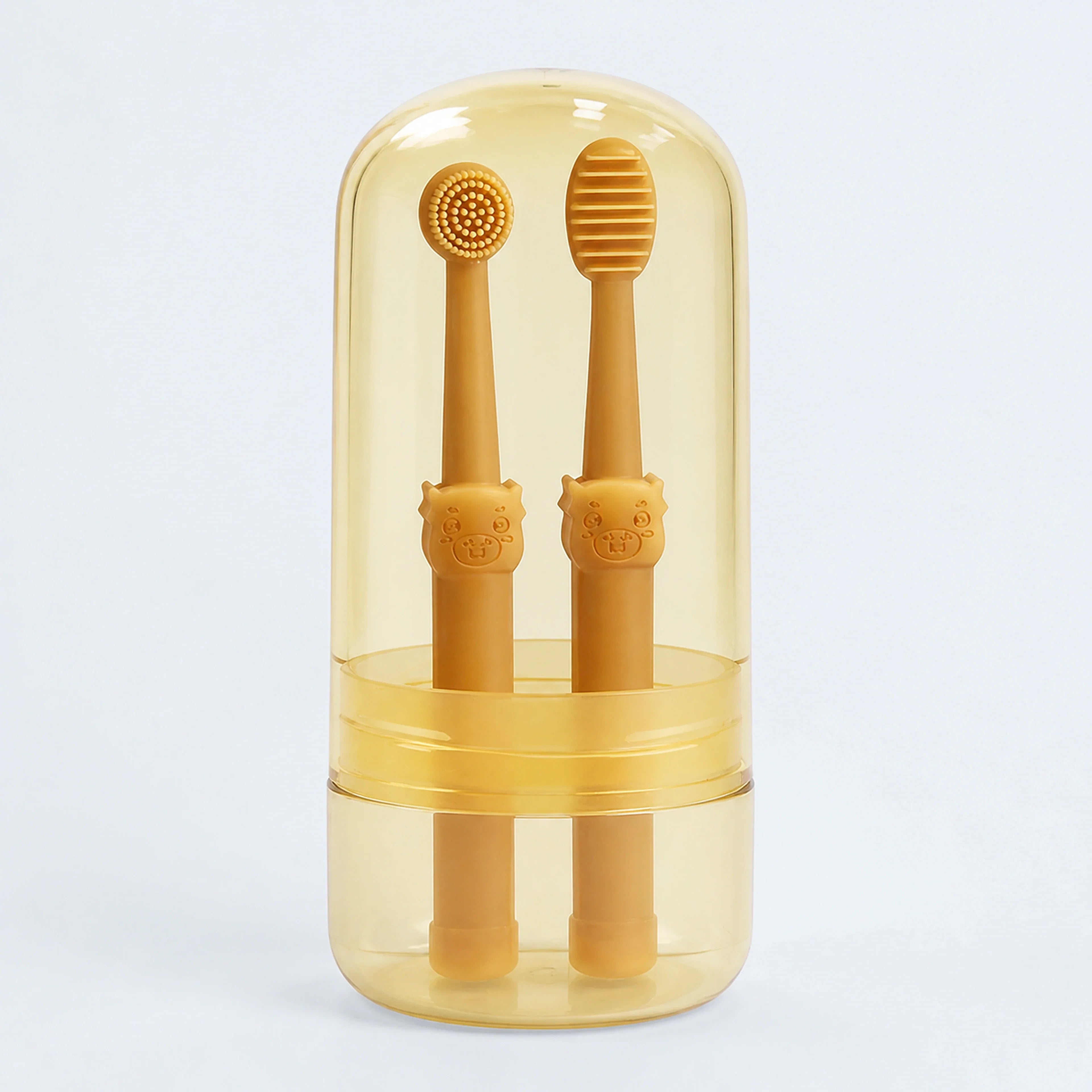 Silicone Pet Toothbrush Set with Storage Cup – 1 or 2 Sets | ALDERKIN