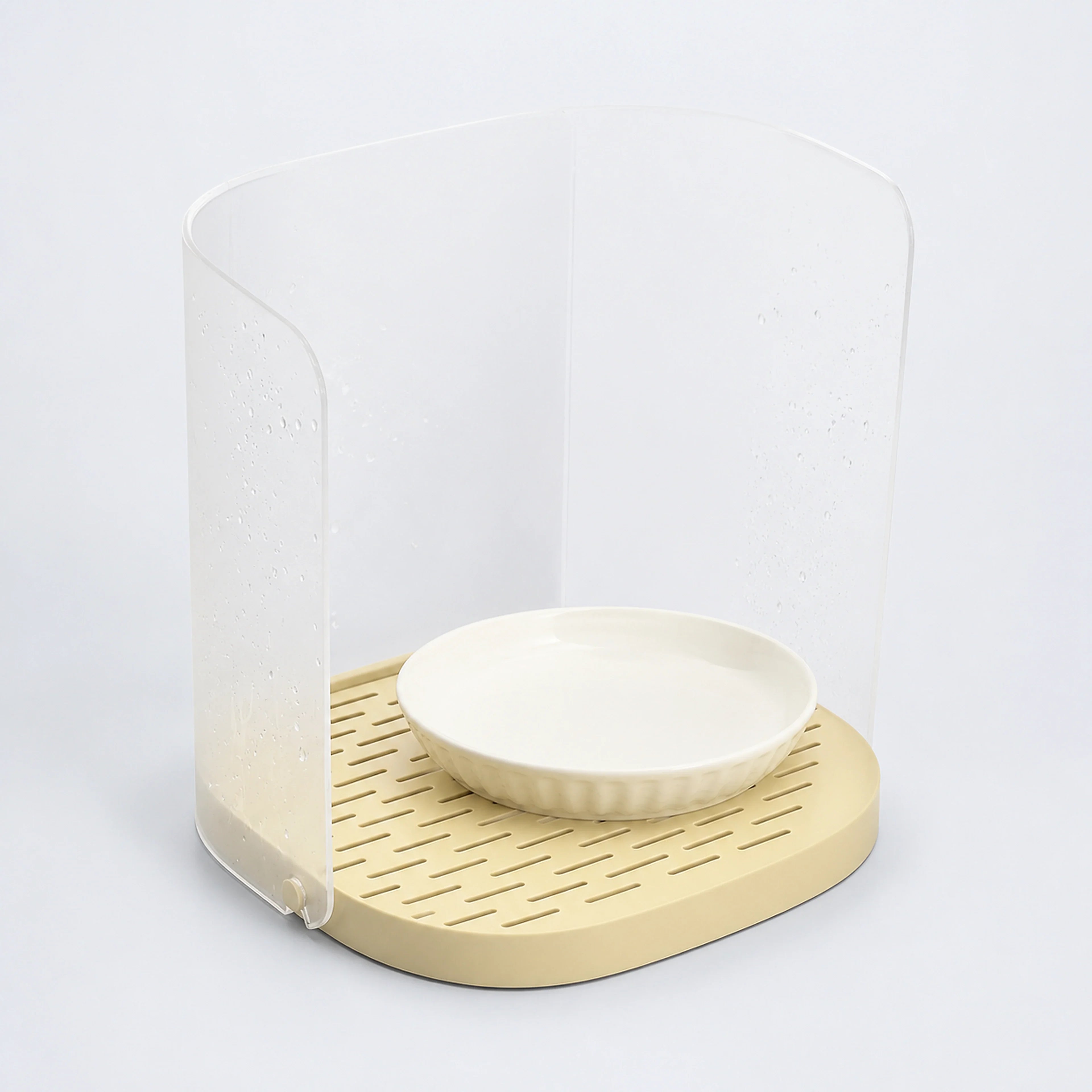 Splash-Guard Pet Feeding Station with Raised Bowl – 3 Colors | ALDERKIN
