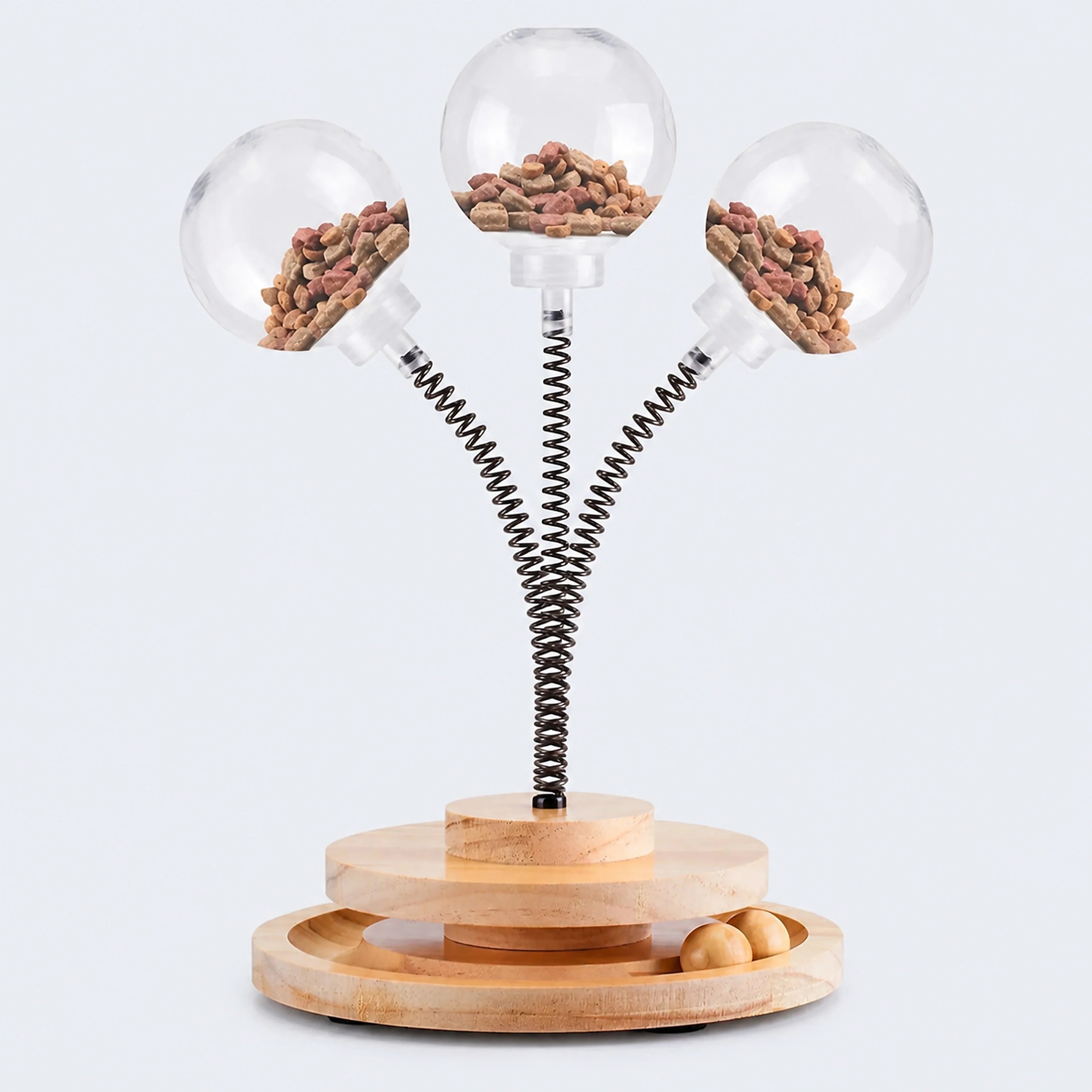 Spring-Mounted Interactive Cat Treat Dispenser Toy | ALDERKIN