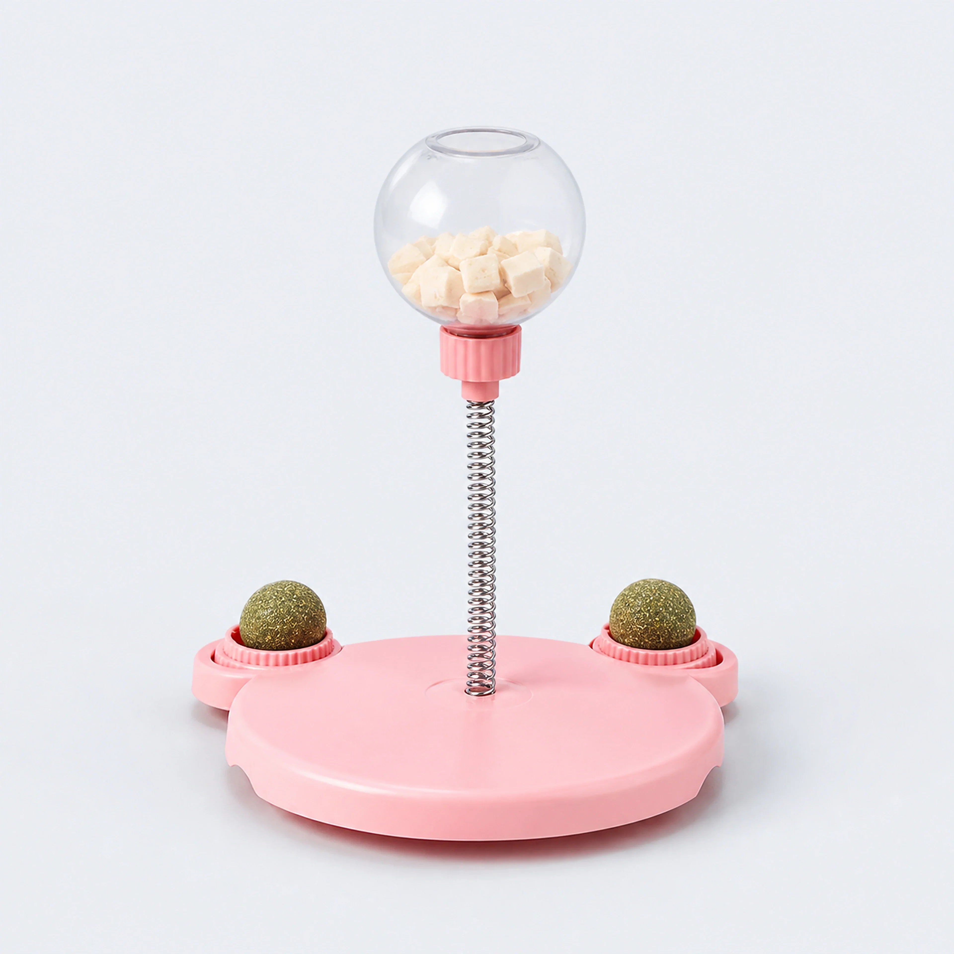 Spring Treat Dispenser Cat Toy with Catnip Balls – 2 Colors | ALDERKIN