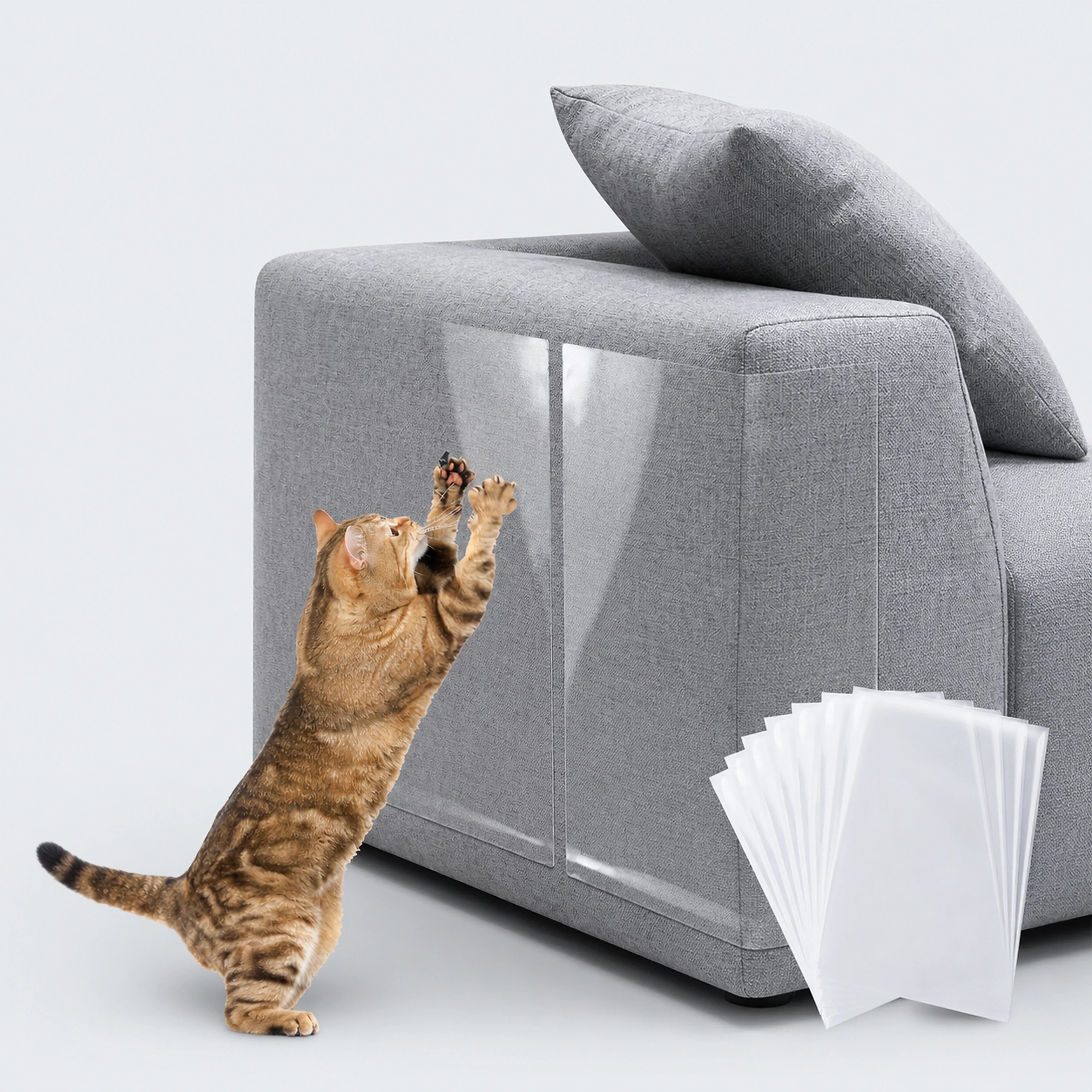 Transparent Cat Scratch Deterrent Furniture Film – 10, 20, or 30 Pieces | ALDERKIN