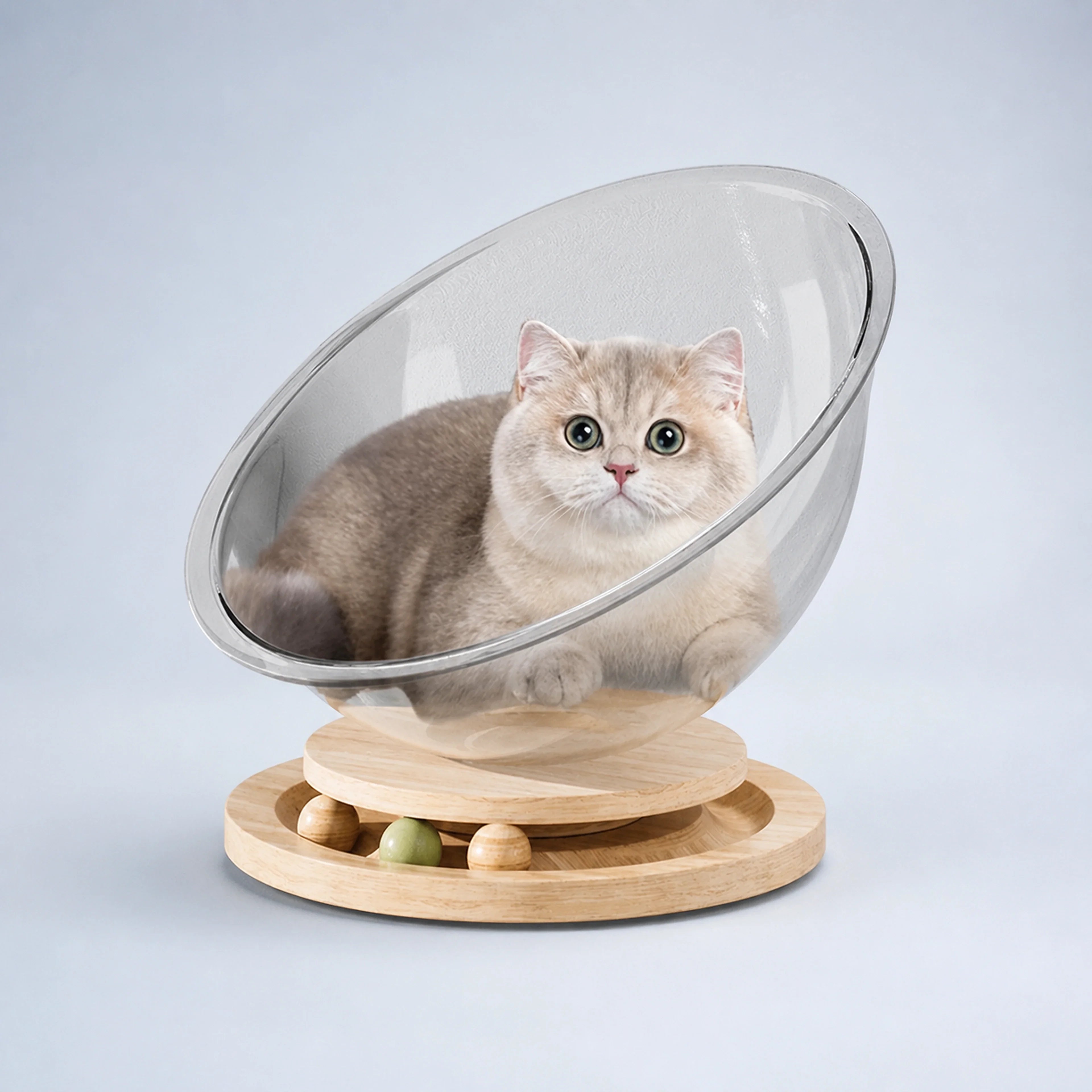 Transparent Space Capsule Cat Bed – 3 Sizes | ALDERKIN
