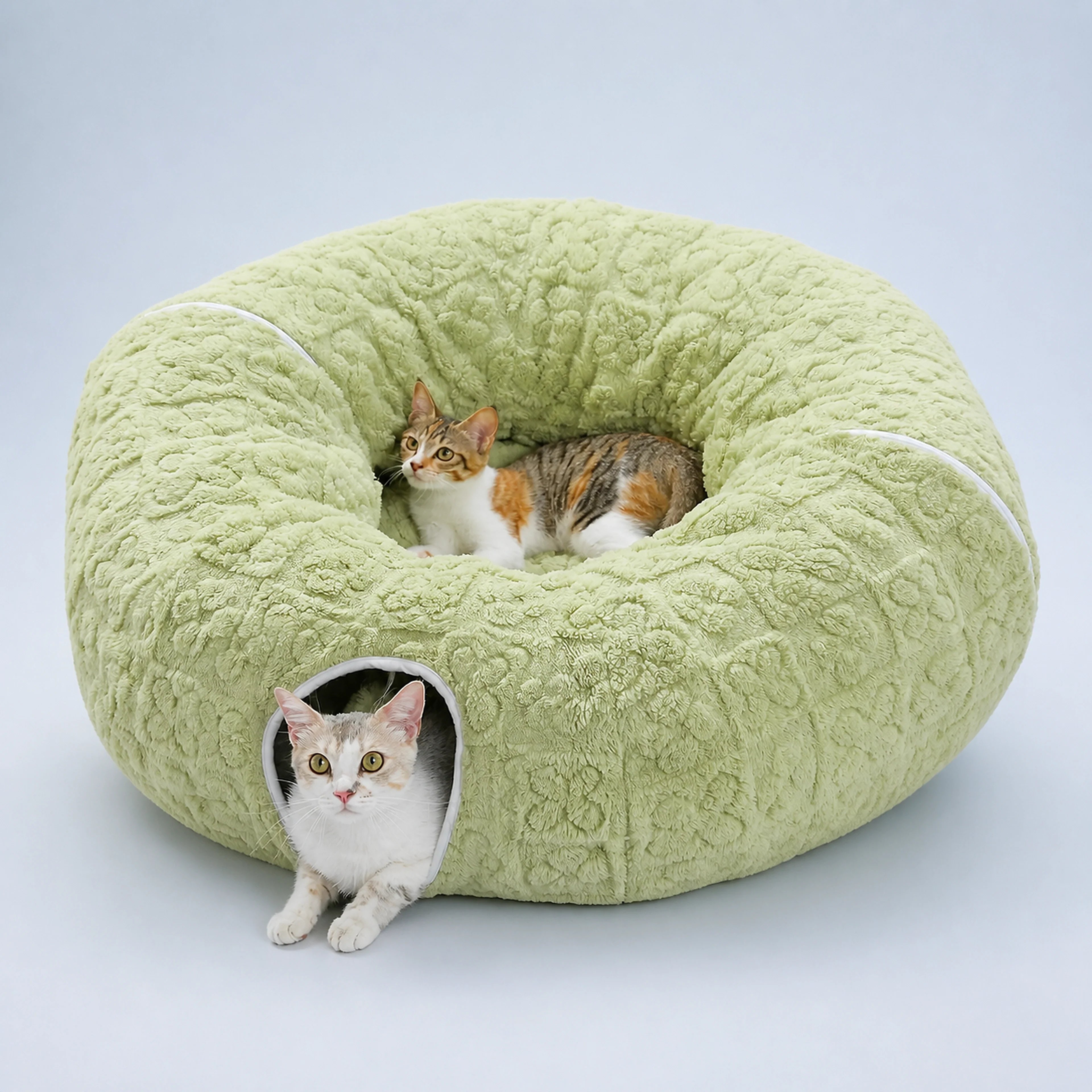 Washable Plush Donut Cat Tunnel Bed – 5 Designs | ALDERKIN